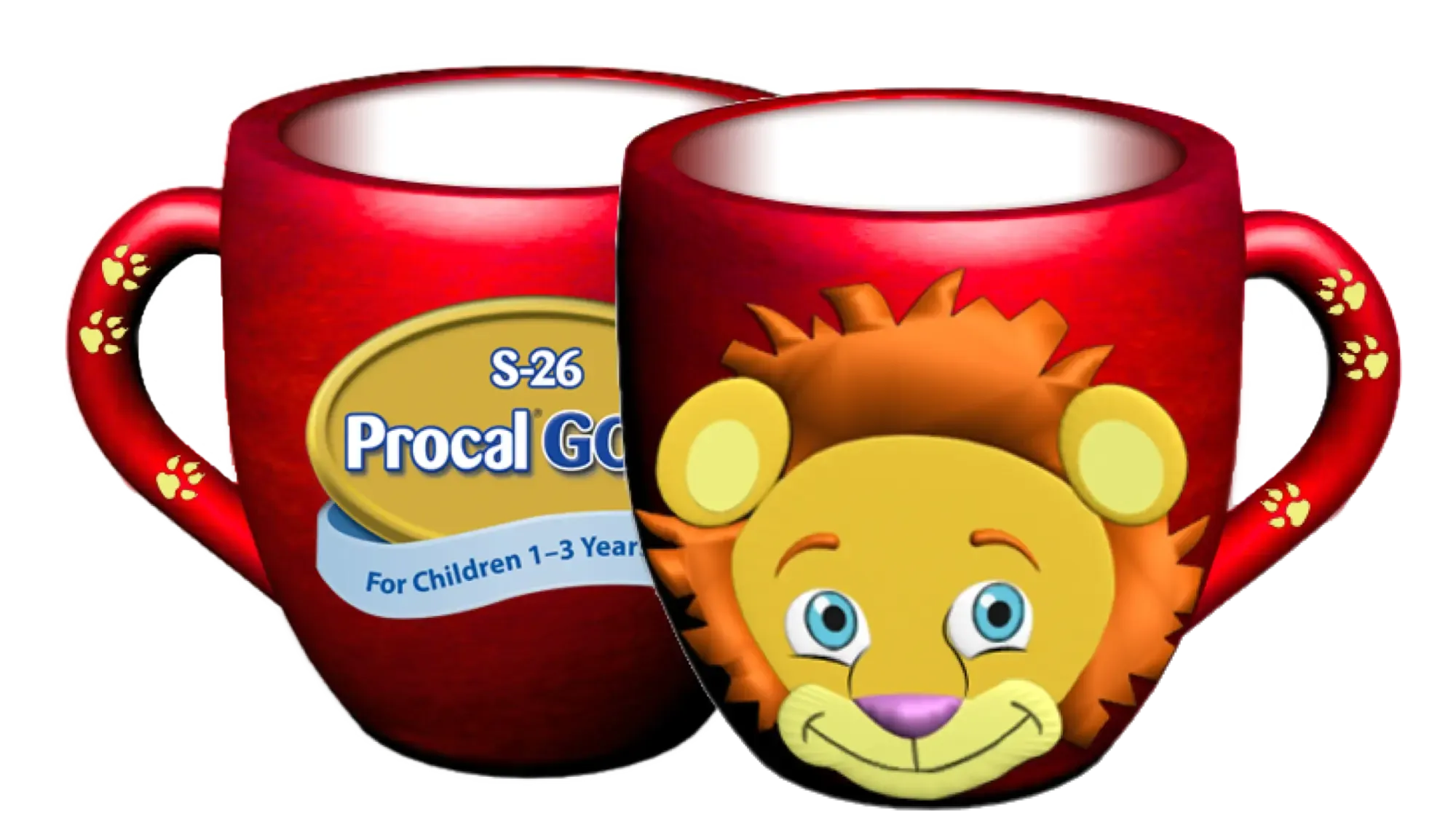 3D mug for Wyeth S-26 Procal Gold, 2011. Modelled in 3ds Max as the reference for mass production in ceramic.