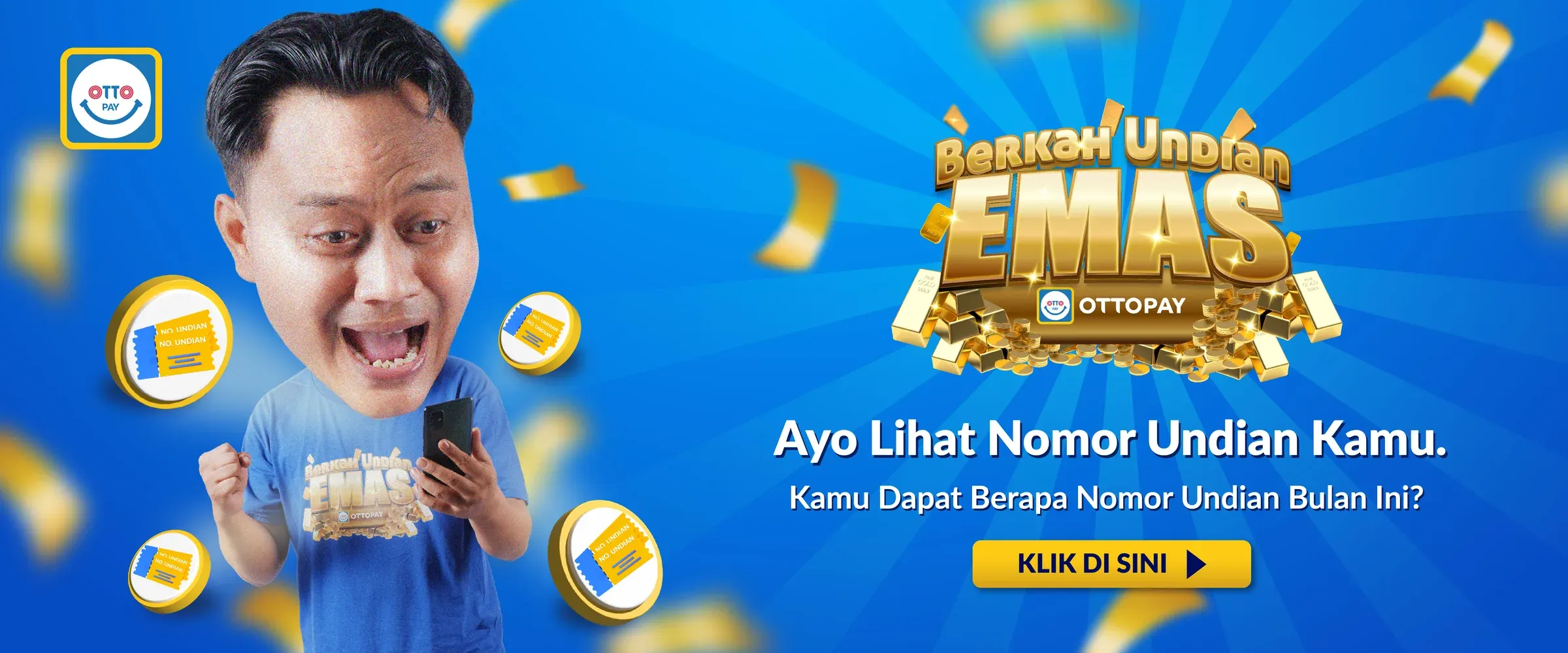 Banner that sends merchants to their draw numbers: “Ayo Lihat Nomor Undian Kamu”.