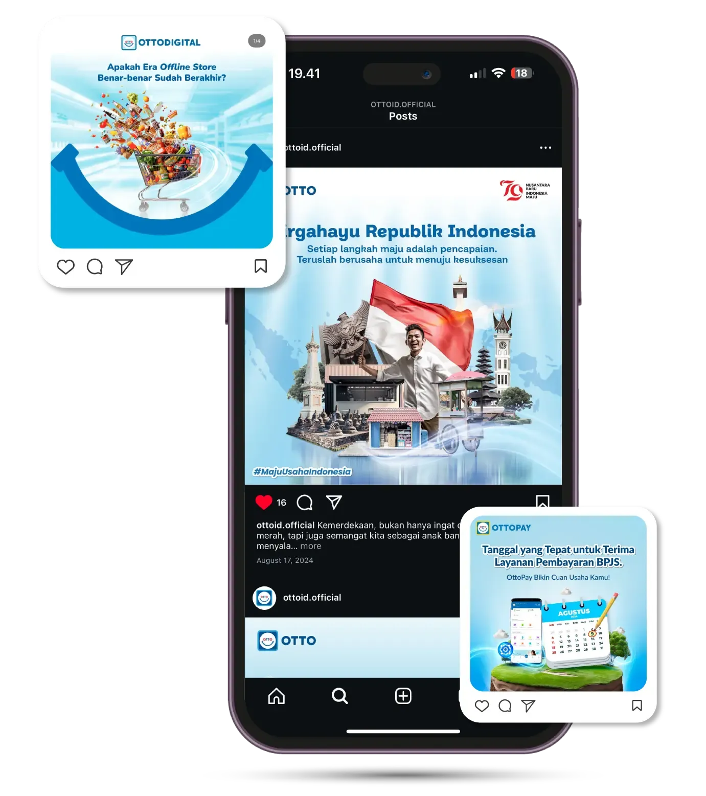 Social media design for OttoDigital and OttoPay.
